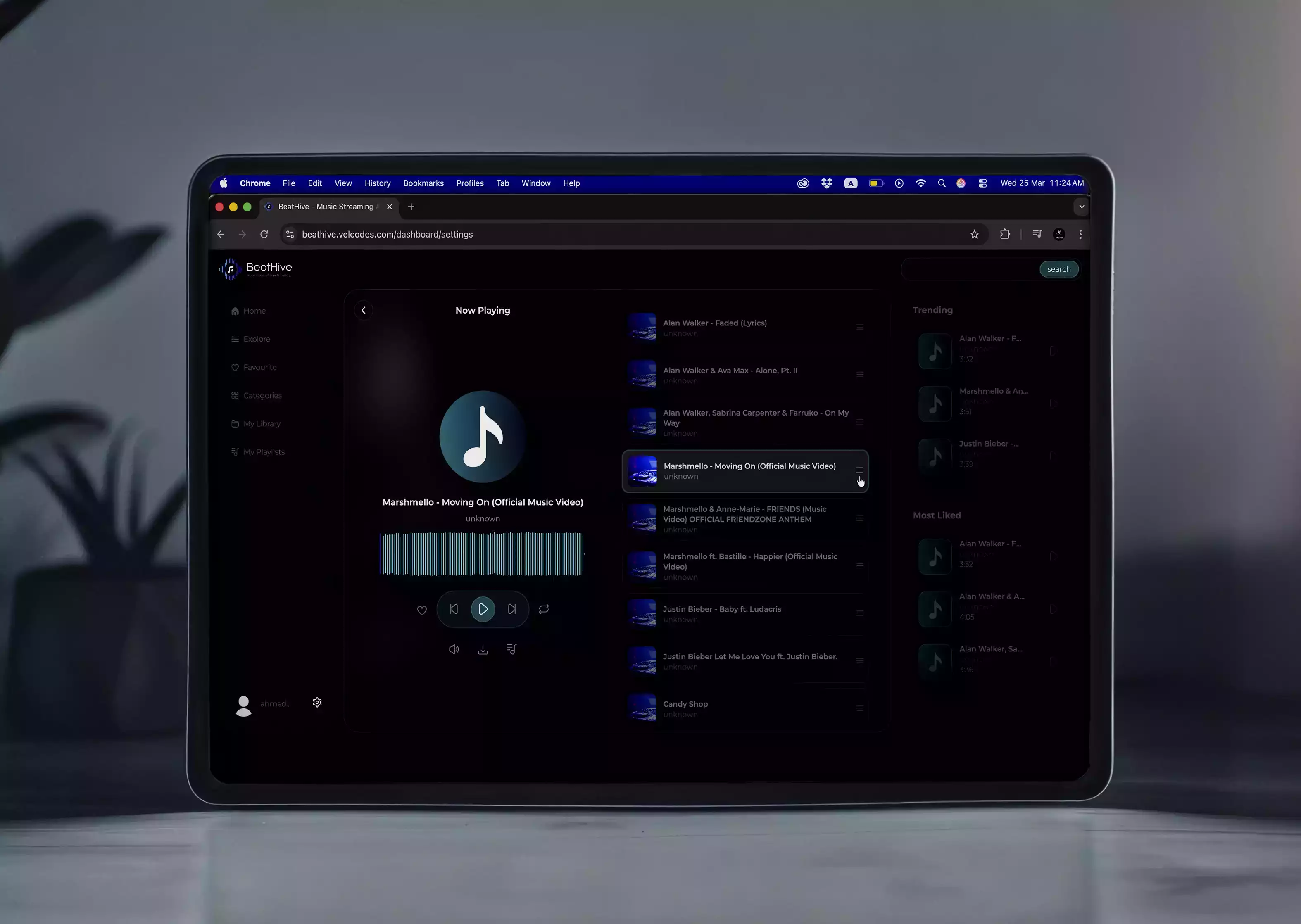BeatHive player UI