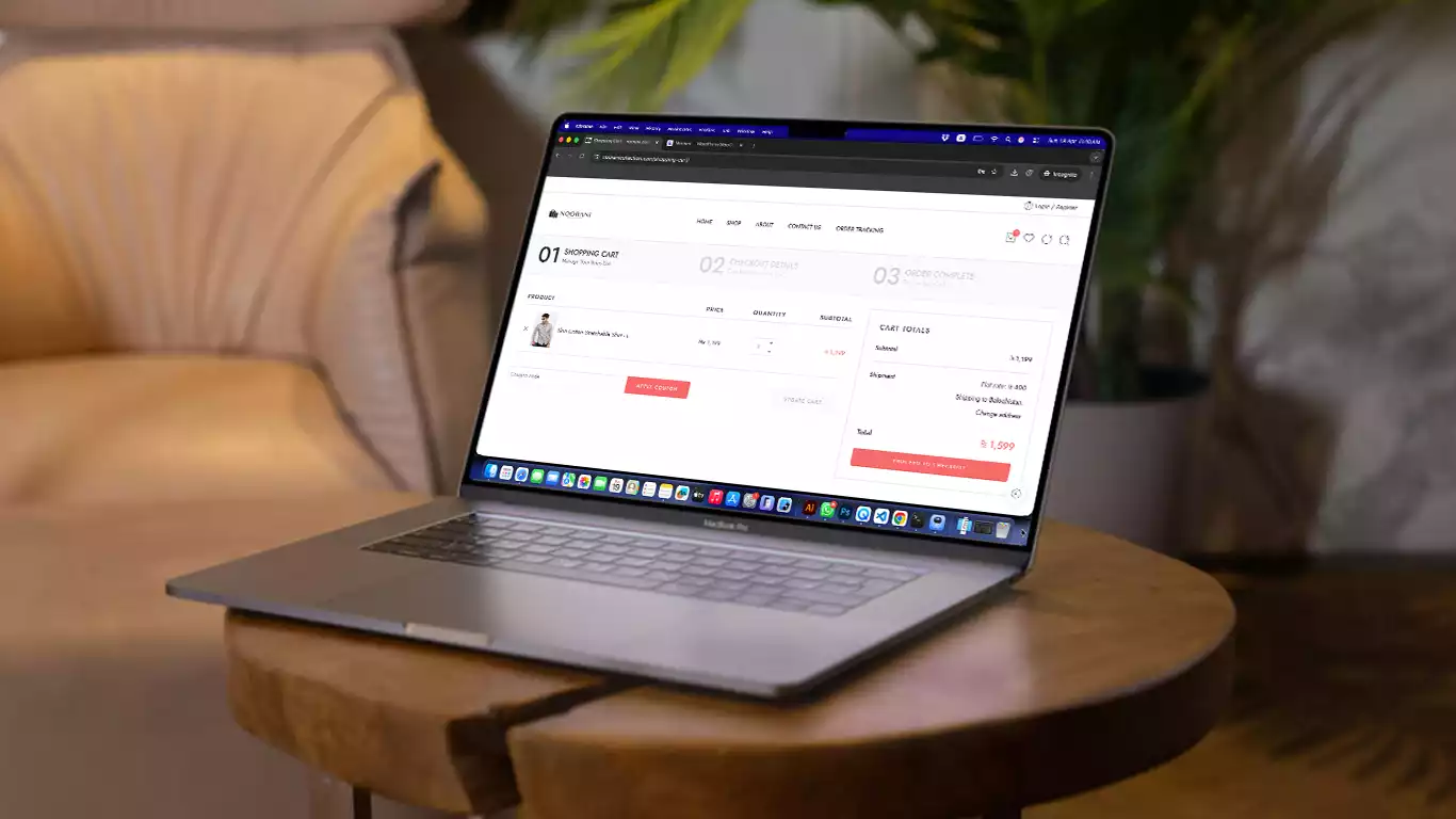 Noorani cart and wishlist interface