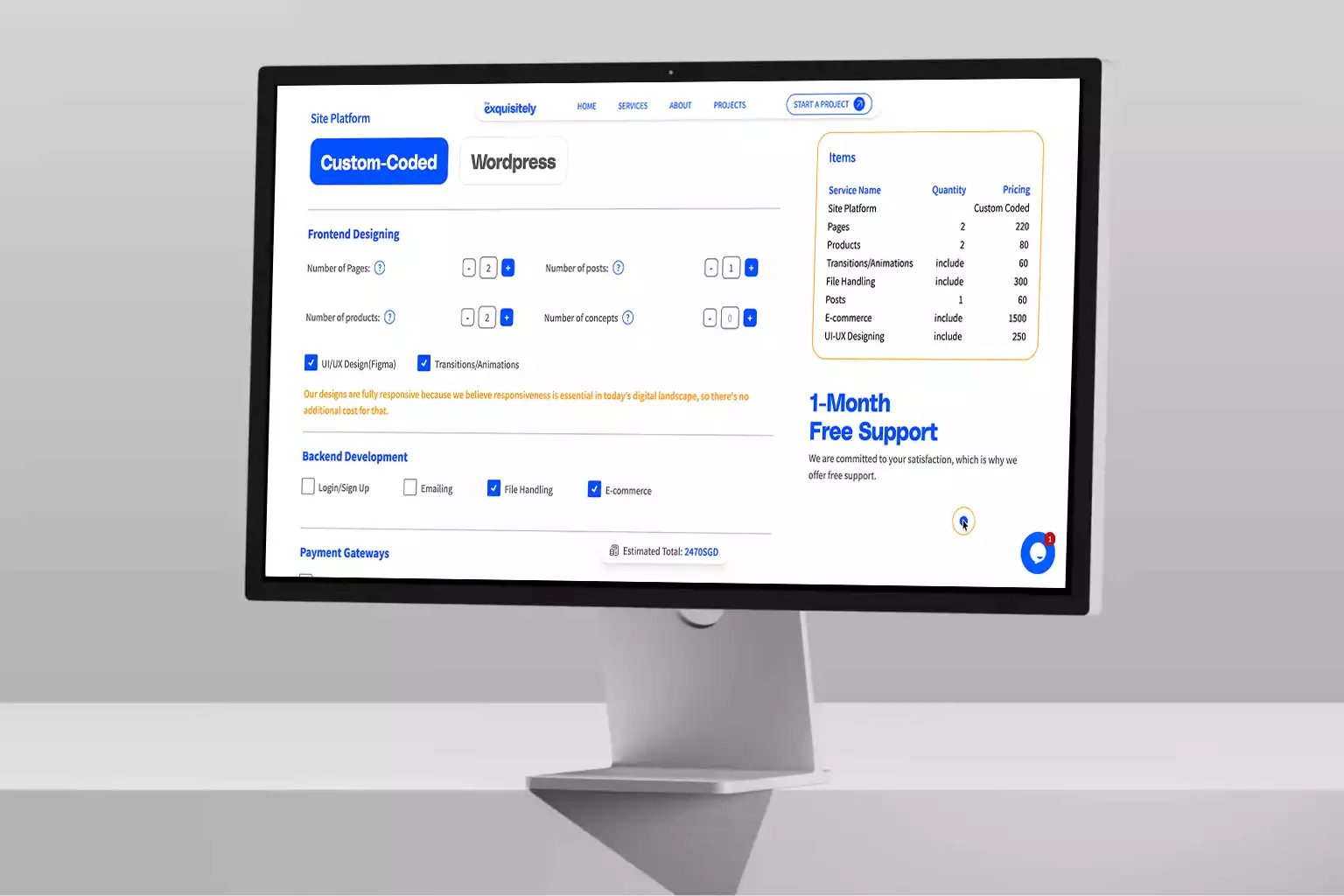 TheExquisitely price estimator